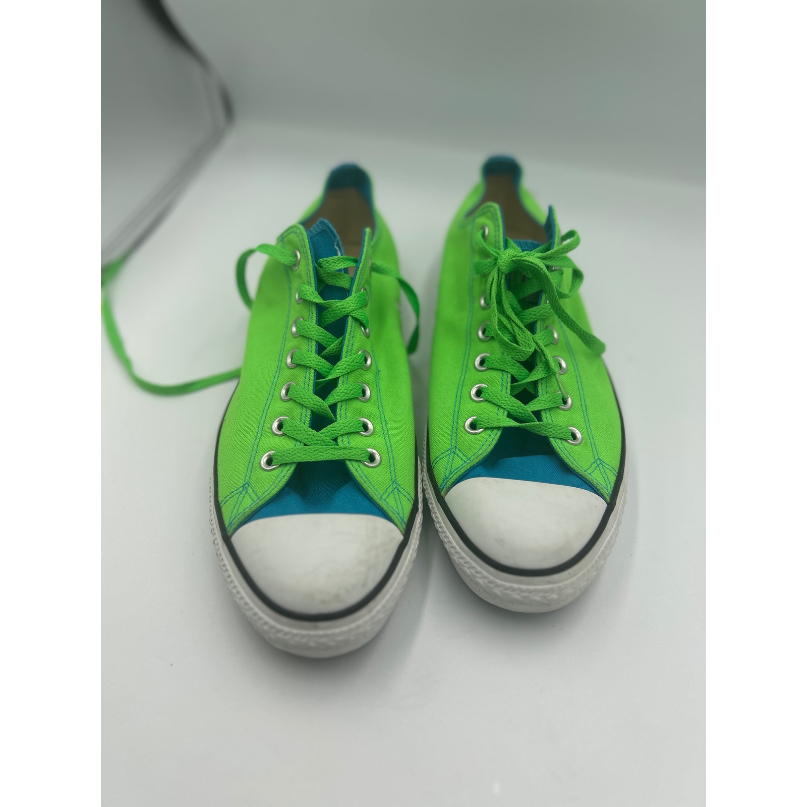 Converse Chuck Taylor All Star Low Top Lime Green Teal Sneakers Mens 12